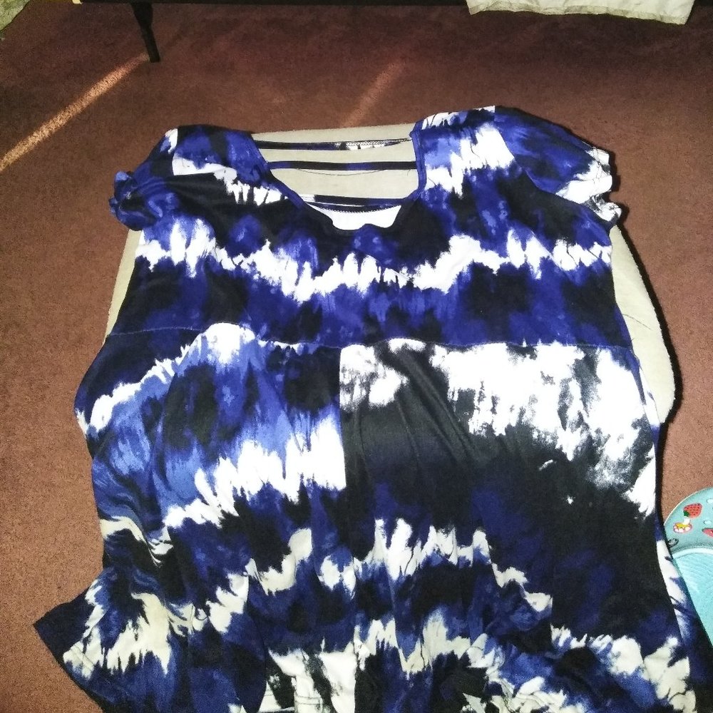 Blue, Black, White, Dress